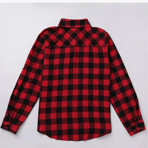 Flannel Co Stylish Buffalo Check Flannel plaid shirt. Red and Black size XXL - Picture 6 of 14